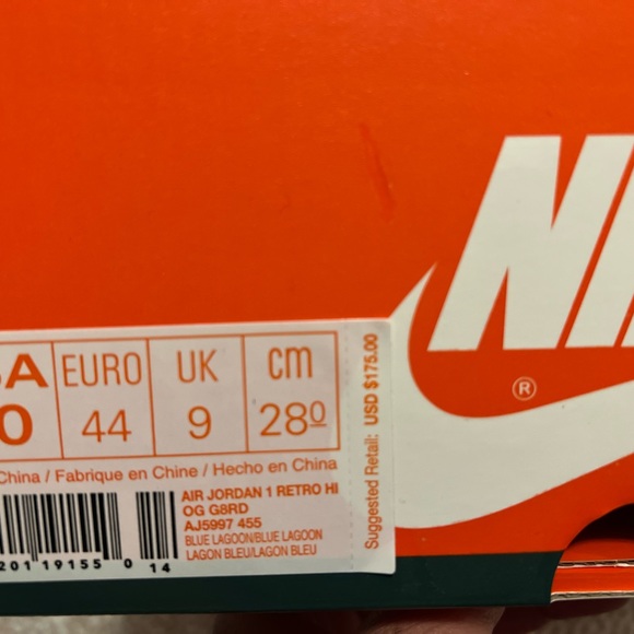 Jordan 1 Retro High OG G8RD 'Blue Lagoon’ 🔥🔥 - Picture 8 of 9